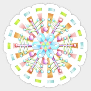 Snowflake Kaleidoscope Sticker